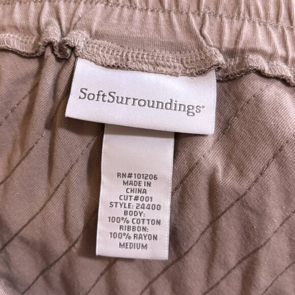 Soft Surroundings Womens Tan Light Brown Maxi Full Ribbon Striped Skirt Medium - Picture 4 of 4